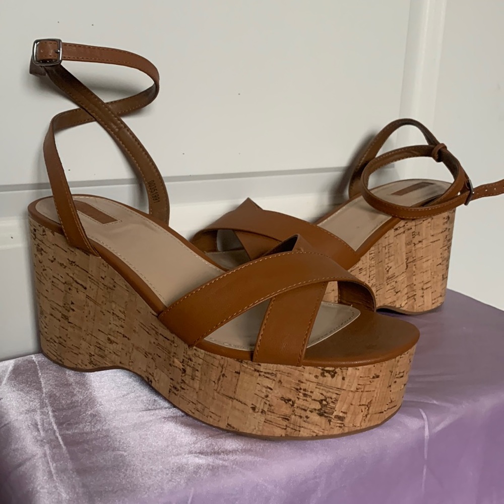 Forever 21 strapped wedge